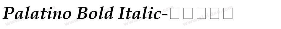 Palatino Bold Italic字体转换